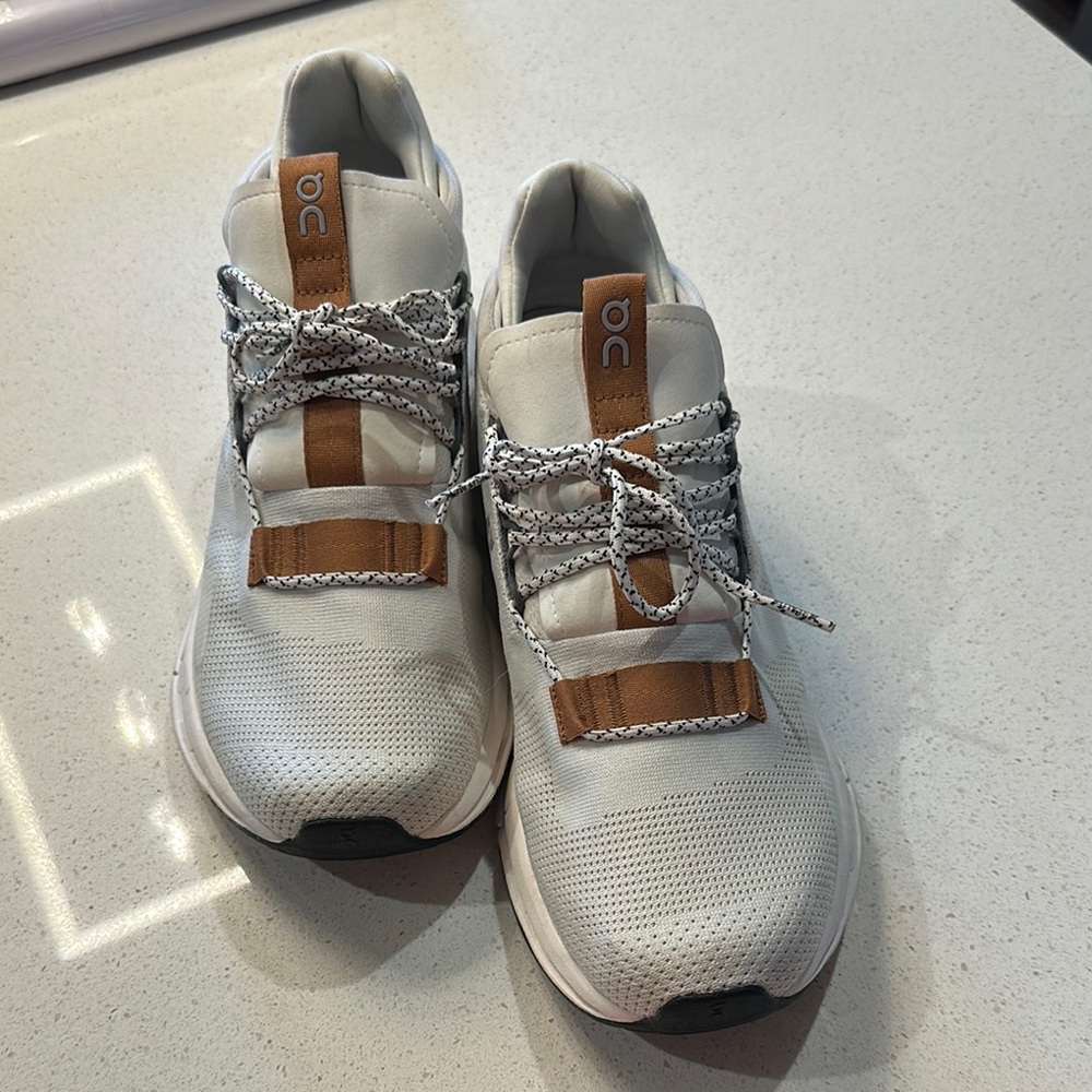 On Running Athletic Shoes - White and Brown